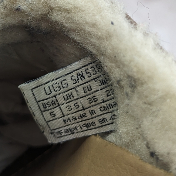 Ugg Slip On Women 5 Shoreham Shoes Suede Furr Shearling Slippers 5380 Slip On - Picture 9 of 10